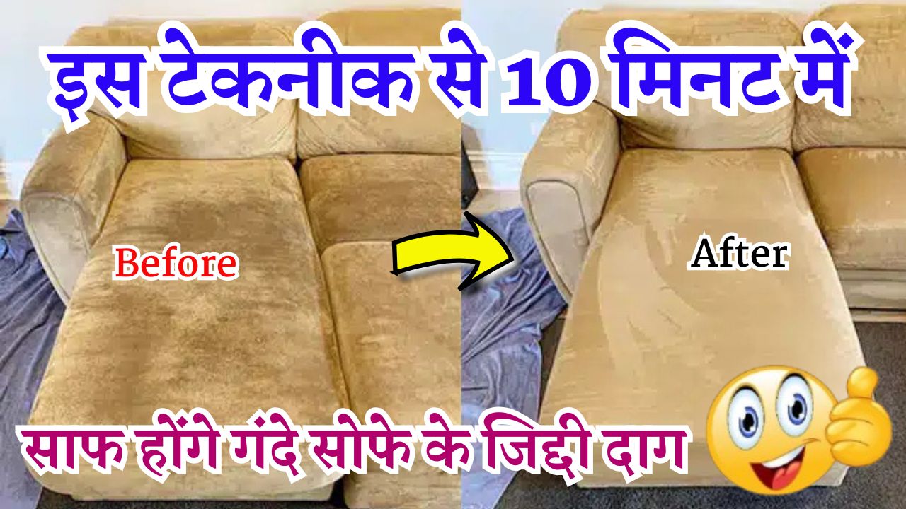 इस टेकनीक से 10 मिनट में साफ होंगे गंदे सोफे के जिद्दी दाग