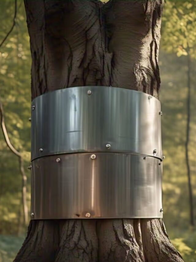 लोगों में बढ़ रहा है पेड़ पर स्टील की चादर लगाने का ट्रेंड, जानिए आखिर क्या है इसके पीछे का कारण।